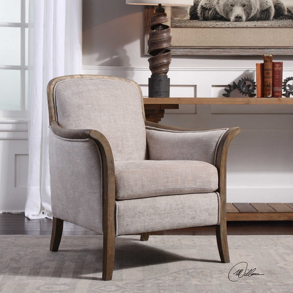 Uttermost Brittoney Taupe Armchair