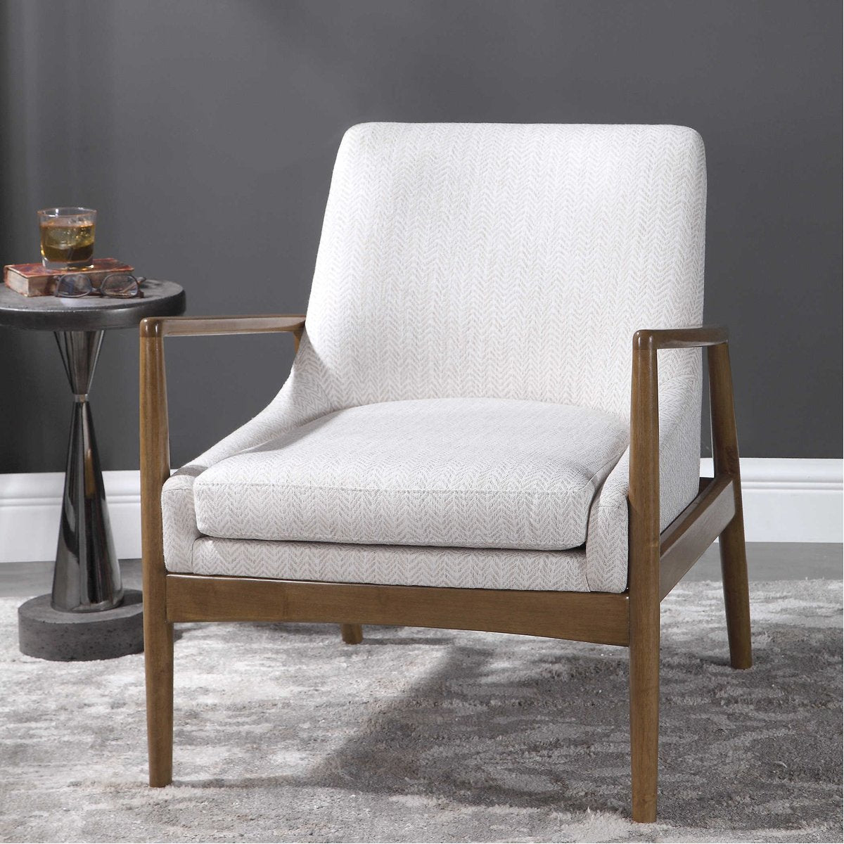 Uttermost Bev White Accent Chair