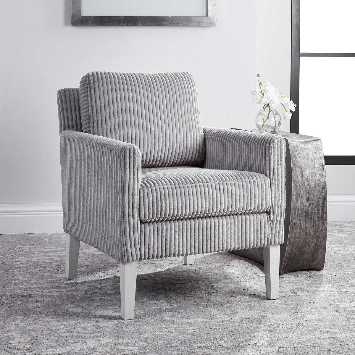 Uttermost Cavalla Gray Accent Chair