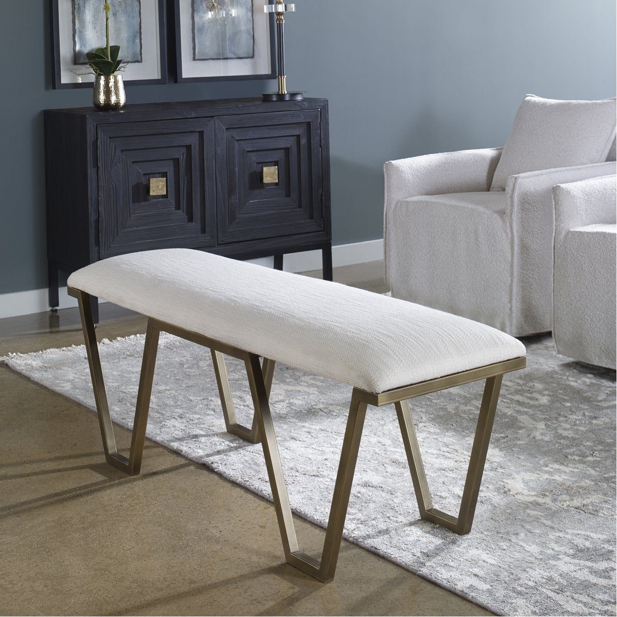 Uttermost Farrah Geometric Bench