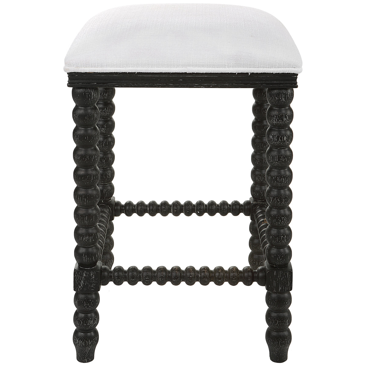 Uttermost Pryce Black Backless Counter Stool