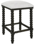 Uttermost Pryce Black Backless Counter Stool