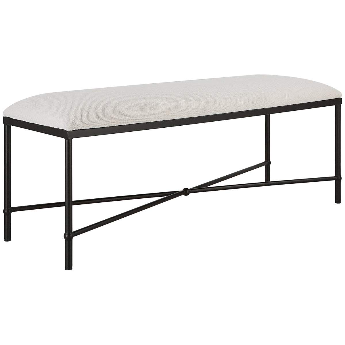 Uttermost Avenham Black Framed Bench