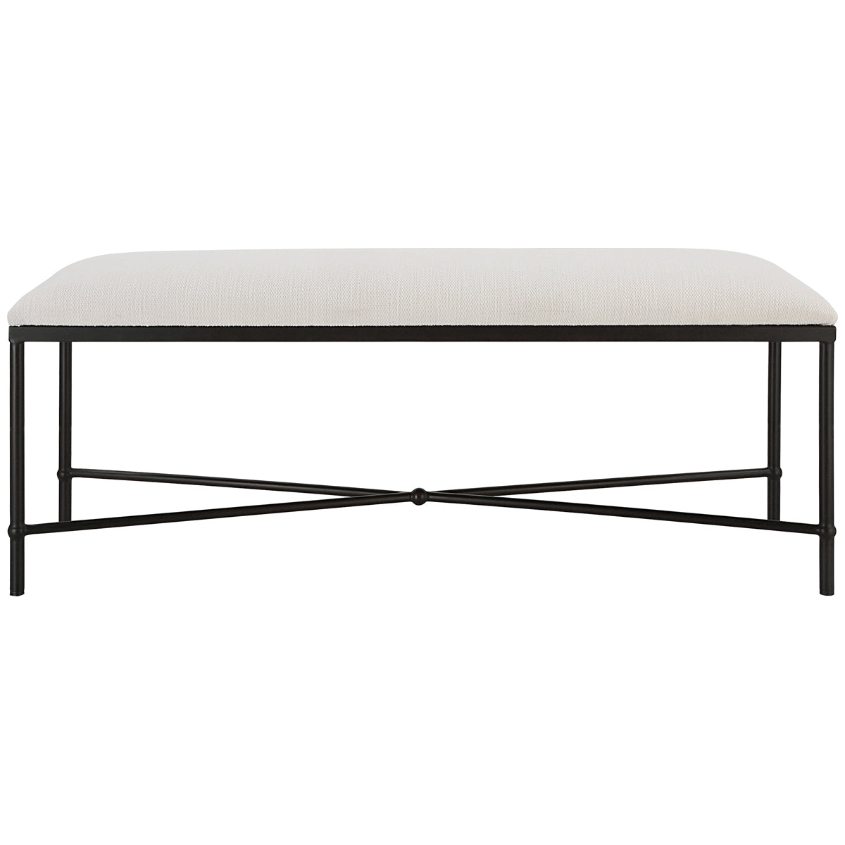 Uttermost Avenham Black Framed Bench