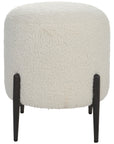 Uttermost Arles White Shearling Ottoman