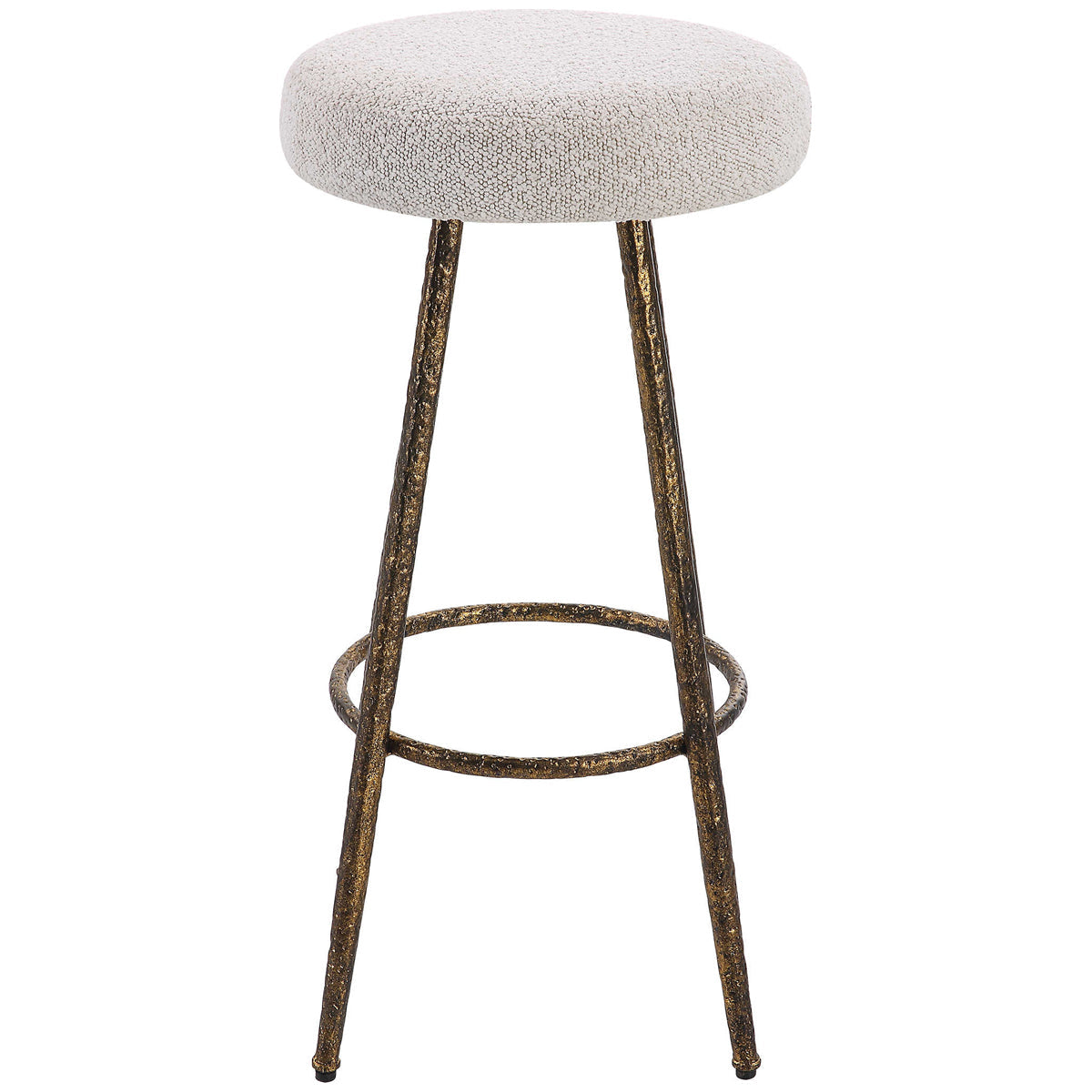 Uttermost Braven White Fabric Counter Stool