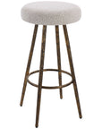 Uttermost Braven White Fabric Counter Stool