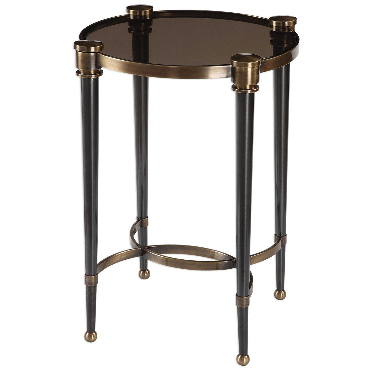 Uttermost Thora Brushed Black Accent Table