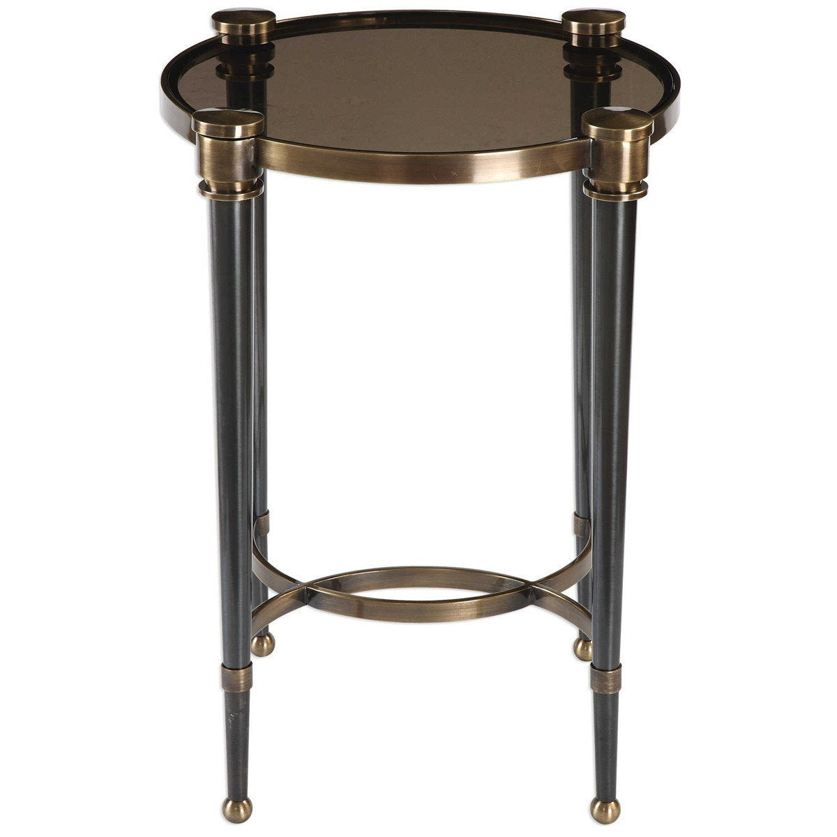 Uttermost Thora Brushed Black Accent Table