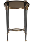 Uttermost Thora Brushed Black Accent Table