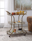 Uttermost Stassi Gold Serving Cart