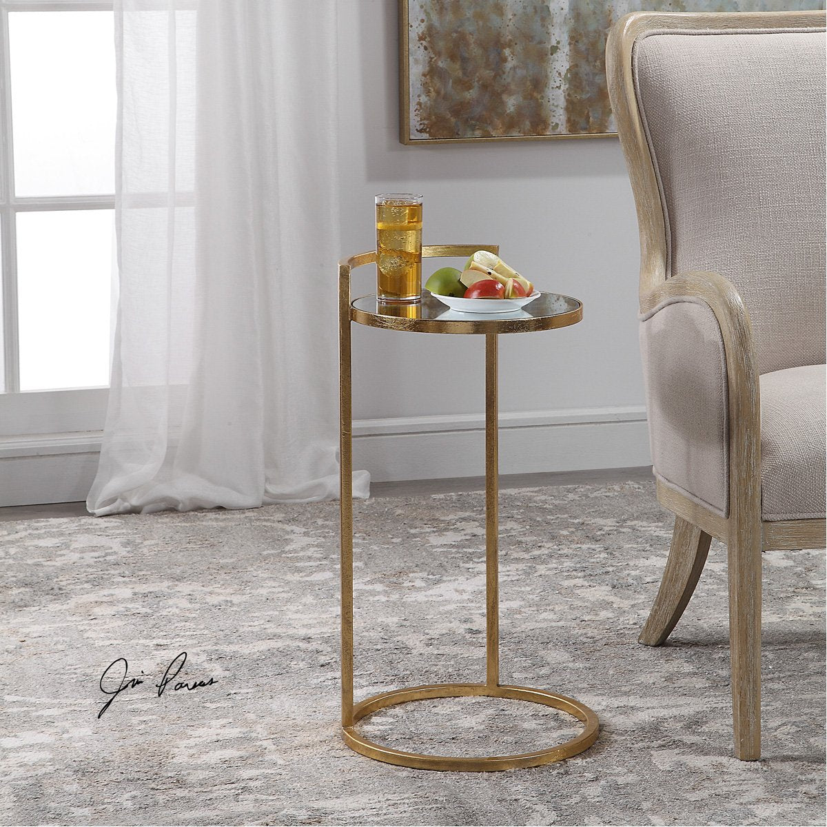 Uttermost Cailin Gold Accent Table