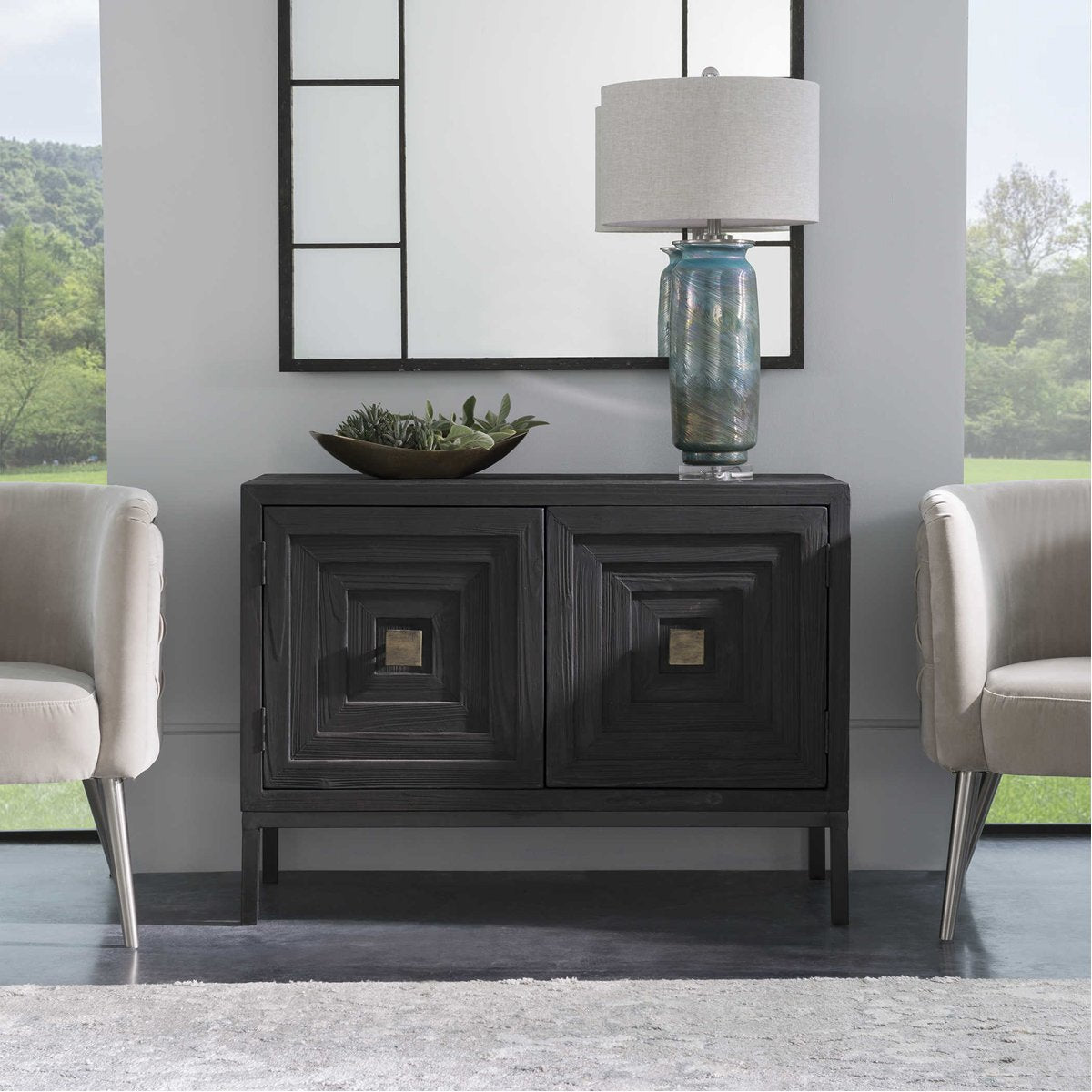 Uttermost Aiken Dark Walnut 2-Door Cabinet