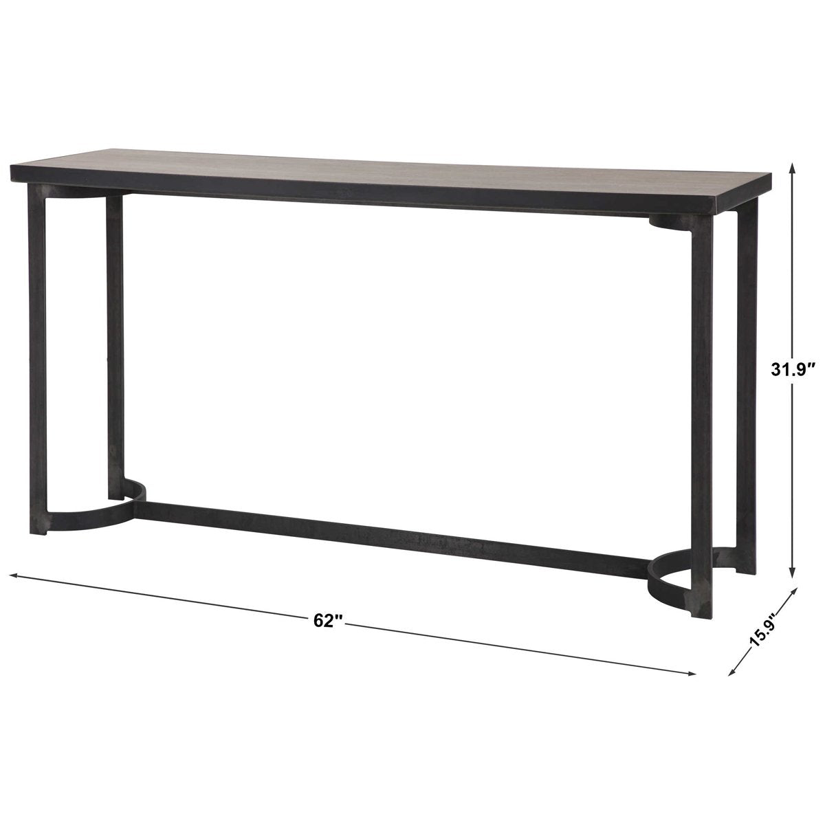 Uttermost Basuto Steel Console Table