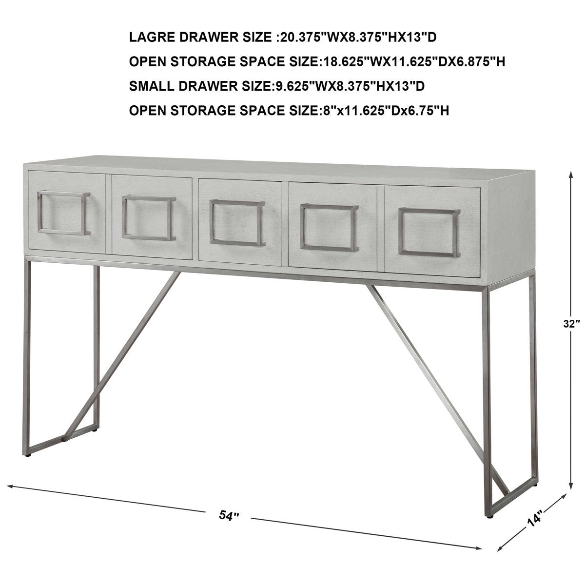 Uttermost Abaya White Console Table