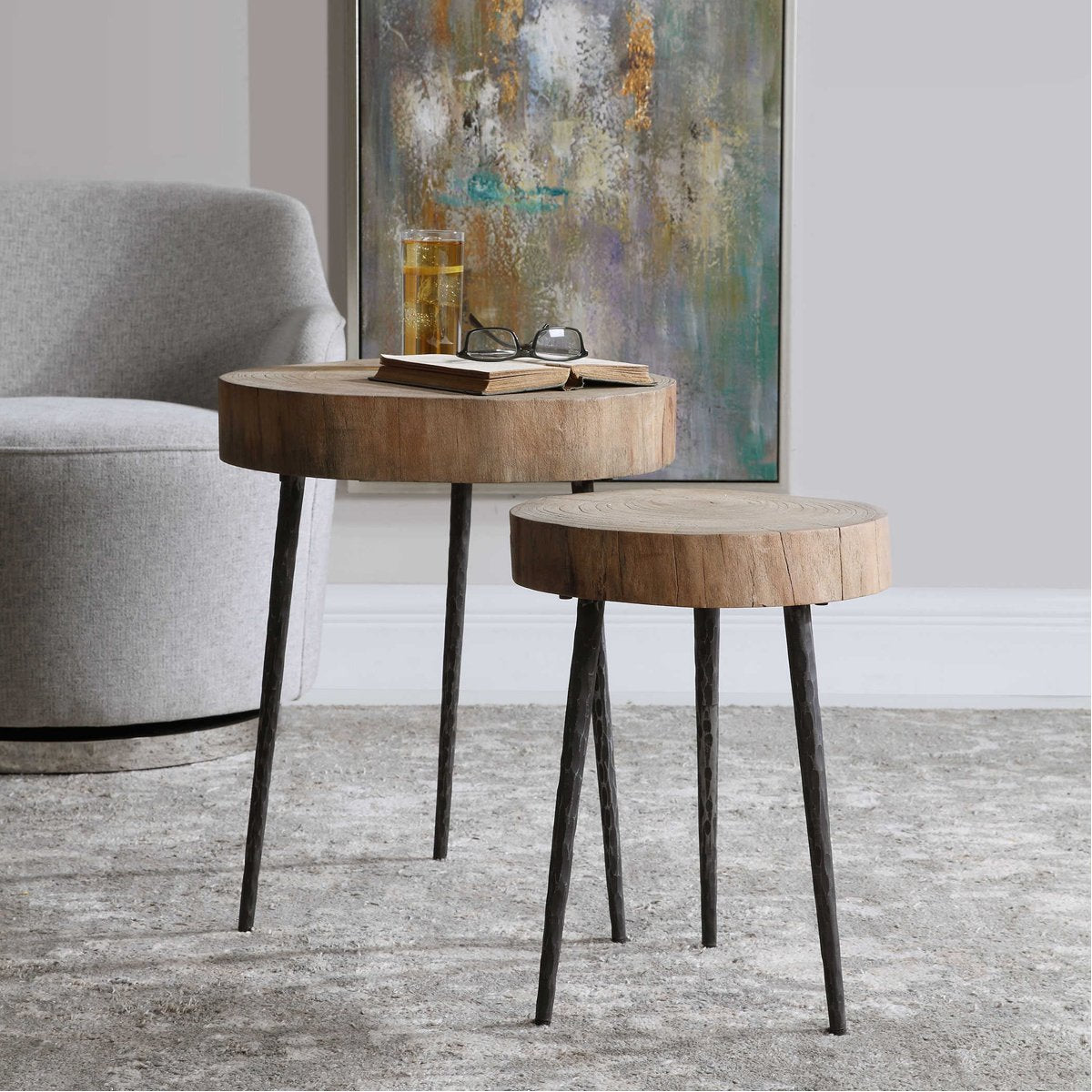 Uttermost Samba Wood Nesting Tables, 2-Piece Set