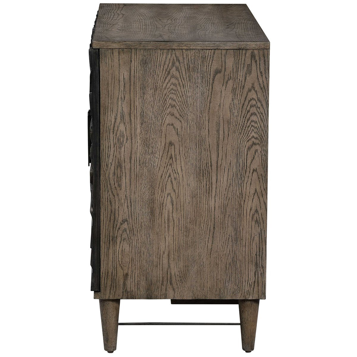 Uttermost Shield Gray Oak 2-Door Cabinet