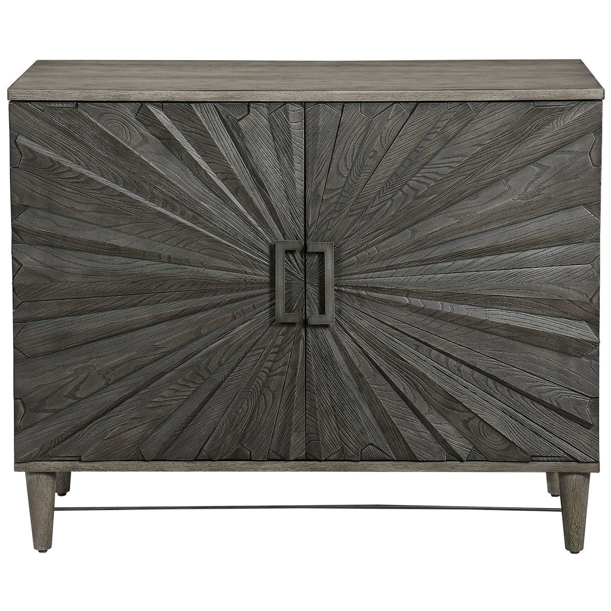 Uttermost Shield Gray Oak 2-Door Cabinet