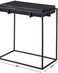 Uttermost Telone Modern Black Side Table