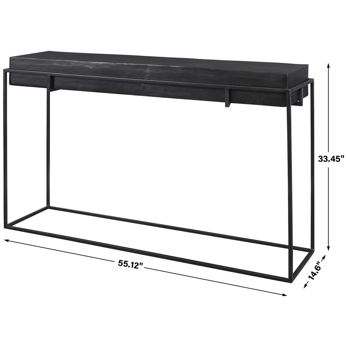 Uttermost Telone Modern Black Console Table