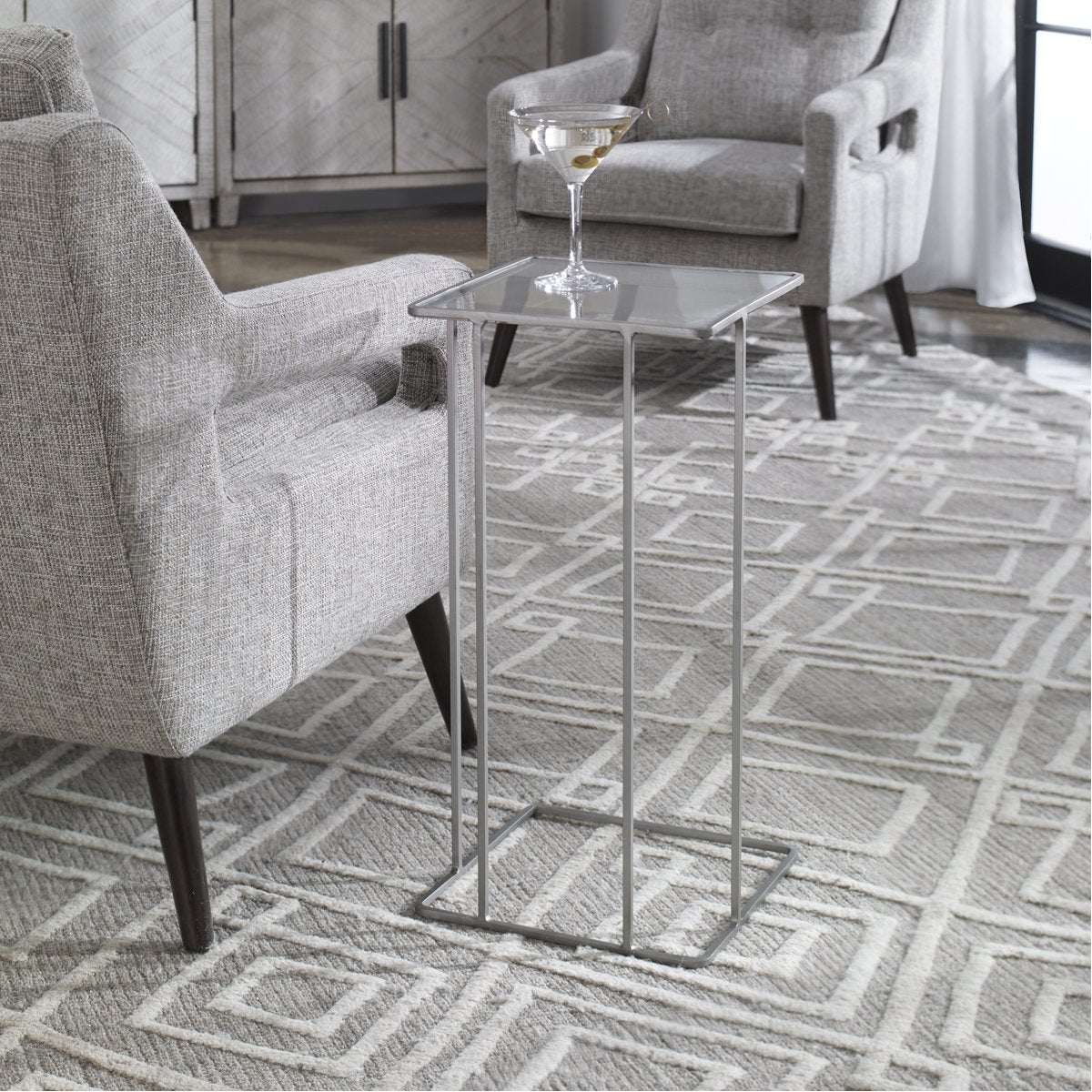 Uttermost Cadmus Pewter Accent Table