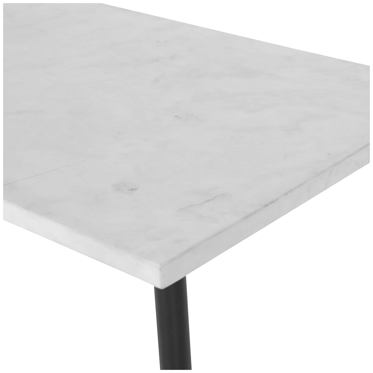 Uttermost Nightfall White Marble Console Table