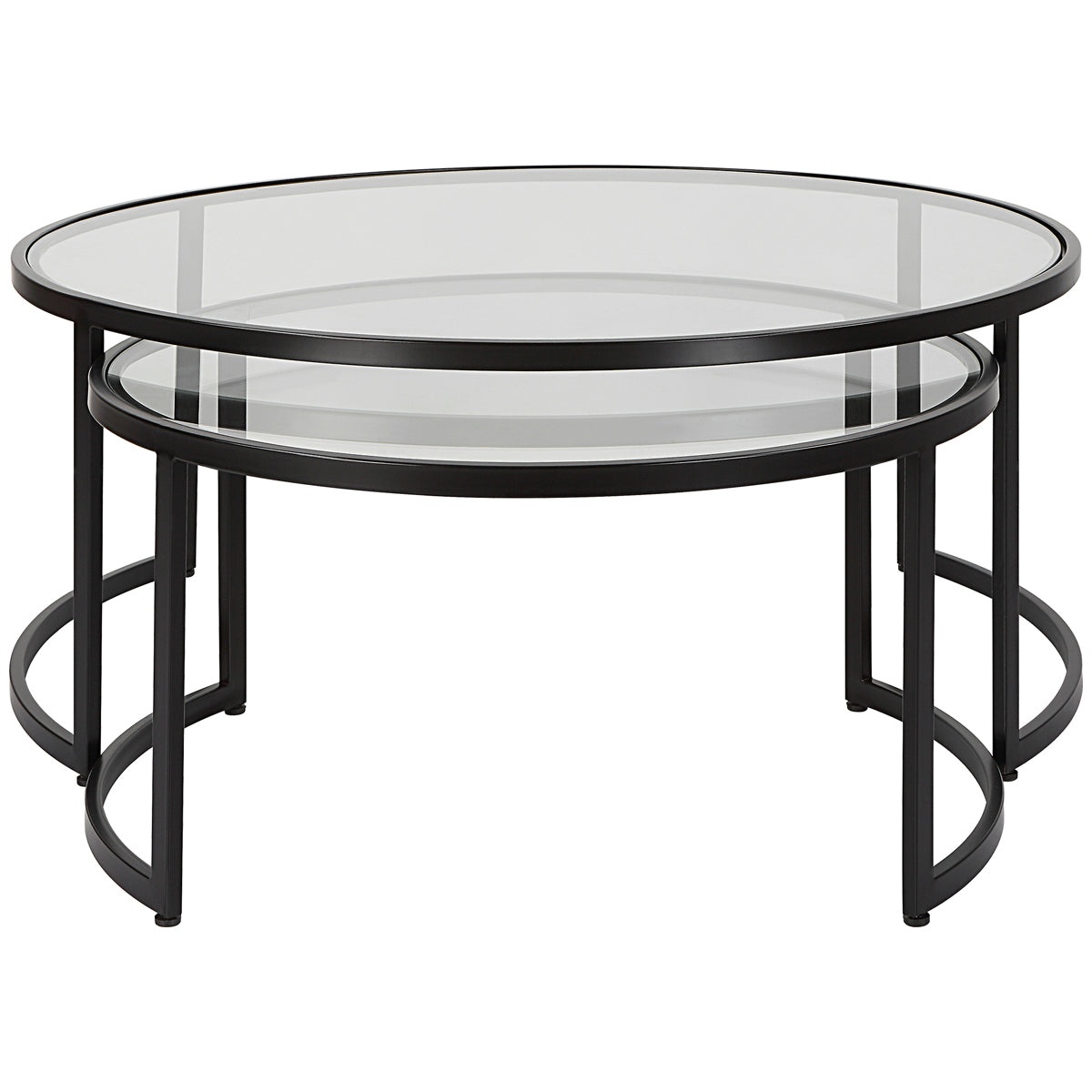 Uttermost Rhea Black Nesting Coffee Tables, 2-Piece Set