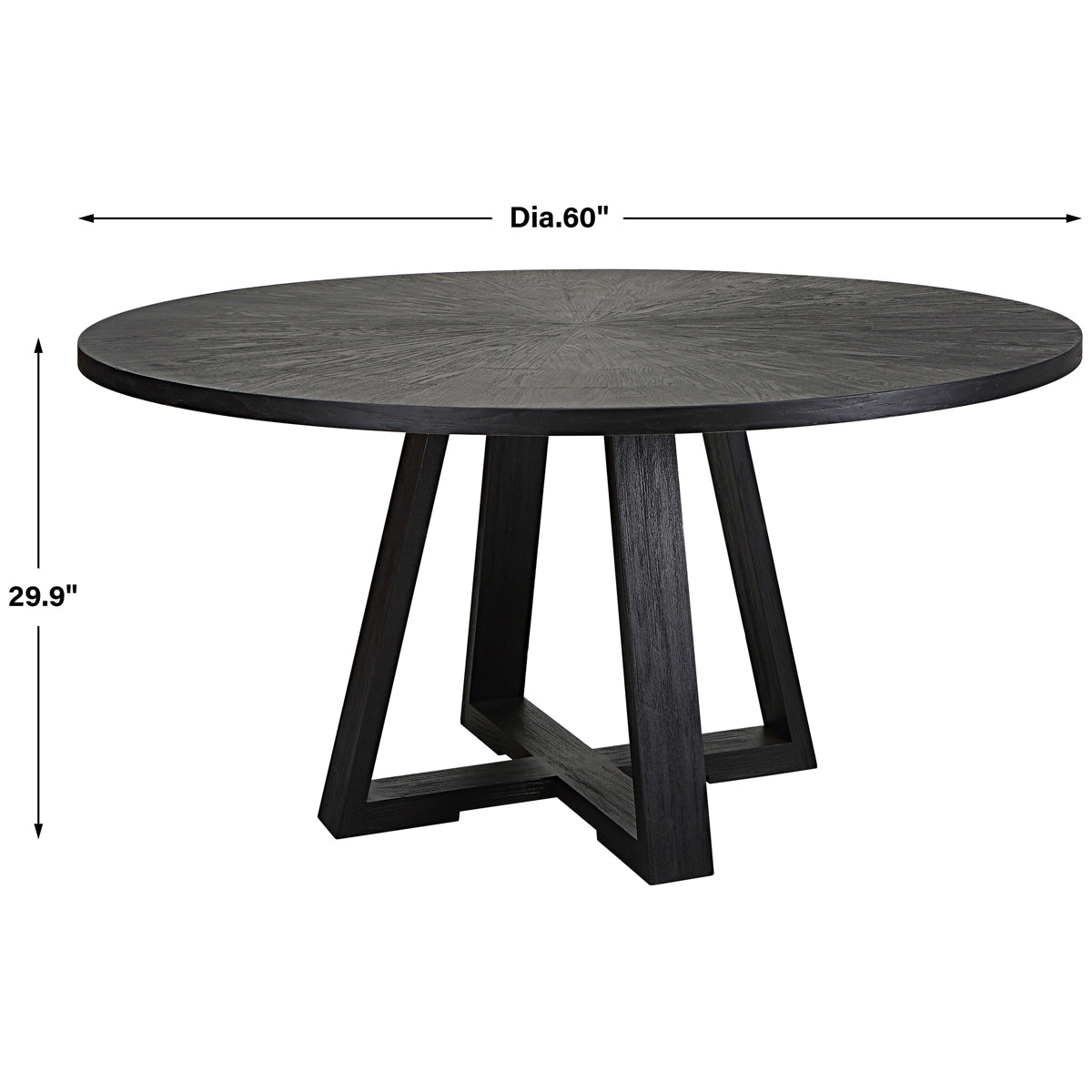 Uttermost Gidran Round Black Dining Table