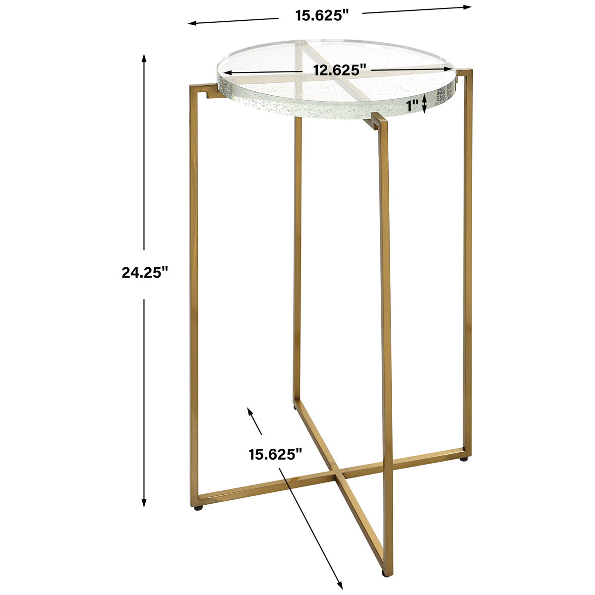 Uttermost Star-Crossed Glass Accent Table