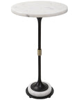 Uttermost Sentry White Marble Accent Table