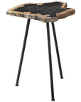 Uttermost Mircea Petrified Wood Accent Table