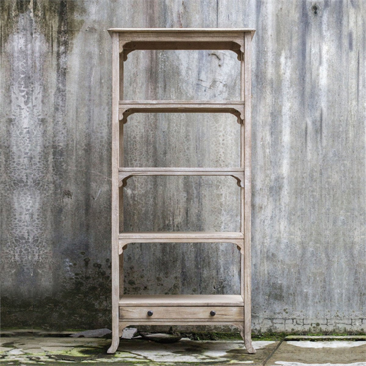 Uttermost Bridgely Aged White Etagere