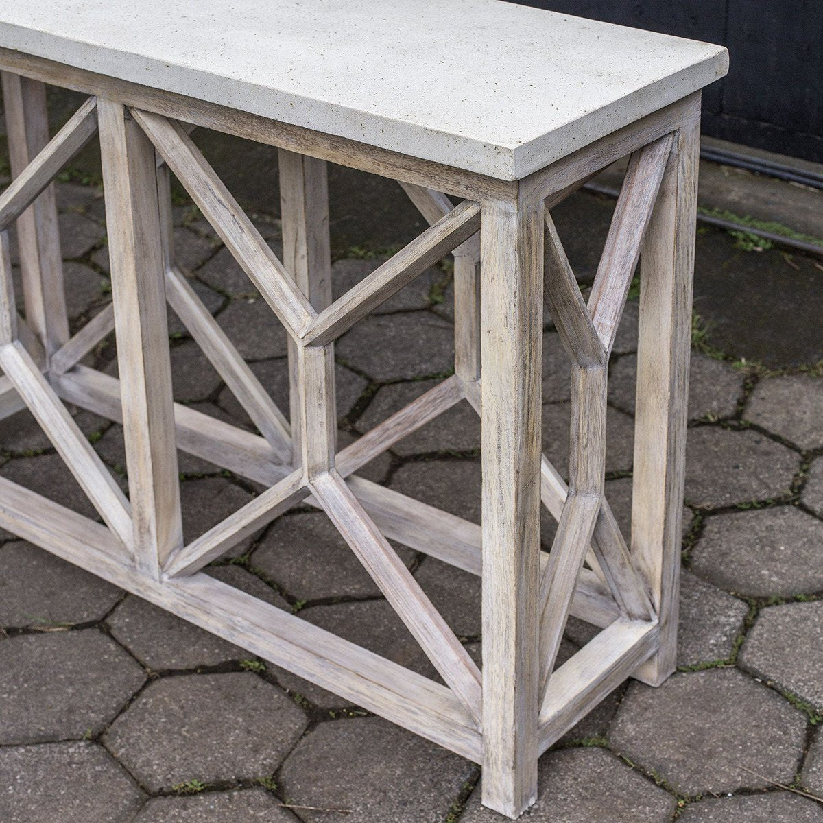 Uttermost Catali Ivory Stone Console Table