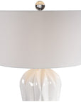 Uttermost Malena Glossy White Table Lamp