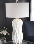 Uttermost Malena Glossy White Table Lamp