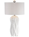 Uttermost Malena Glossy White Table Lamp