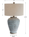 Uttermost Pelia Light Aqua Table Lamp