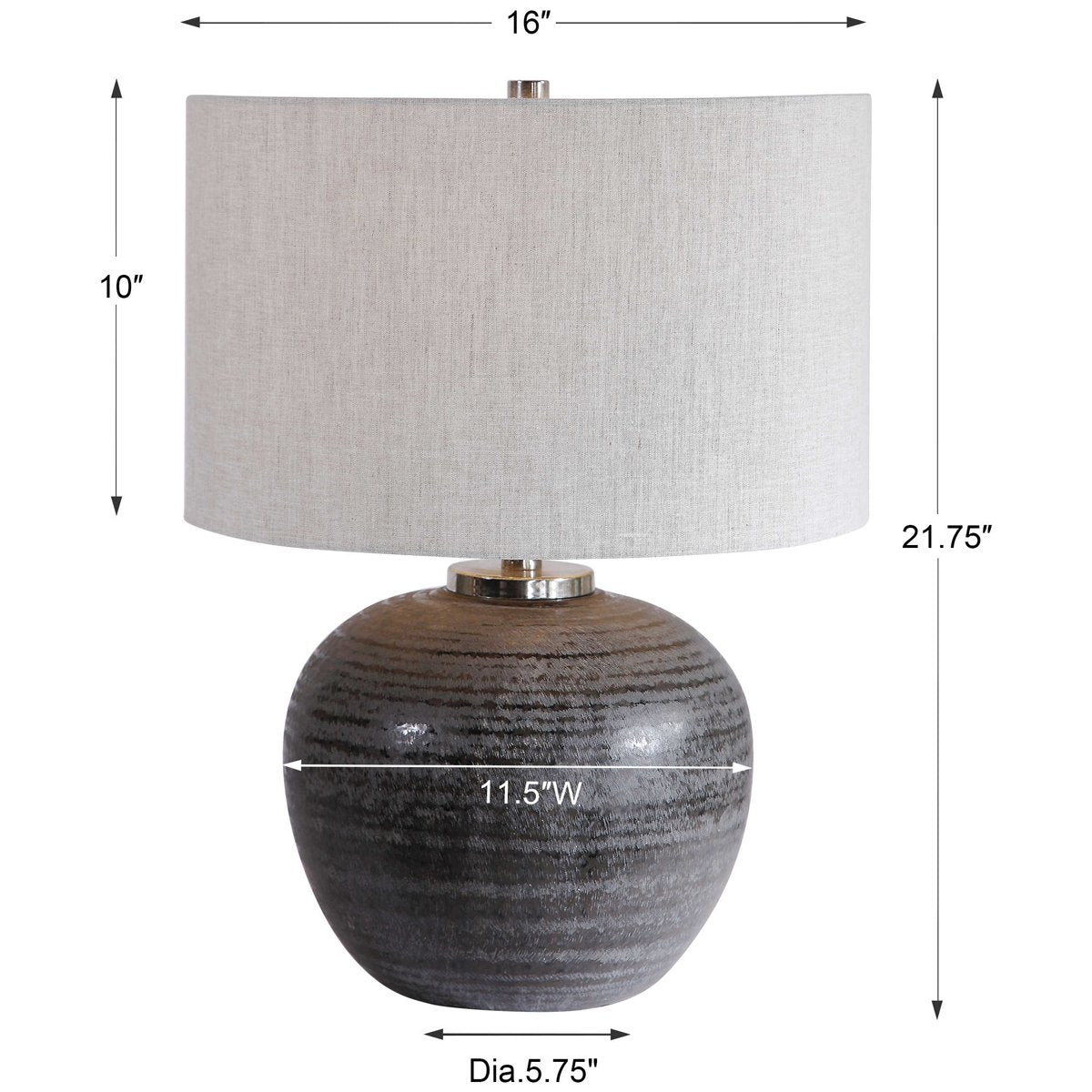 Uttermost Mikkel Charcoal Table Lamp