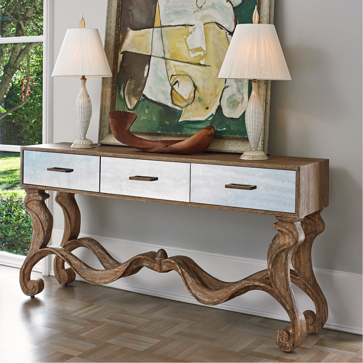 Ambella Home Voranado Scrolling Console Table