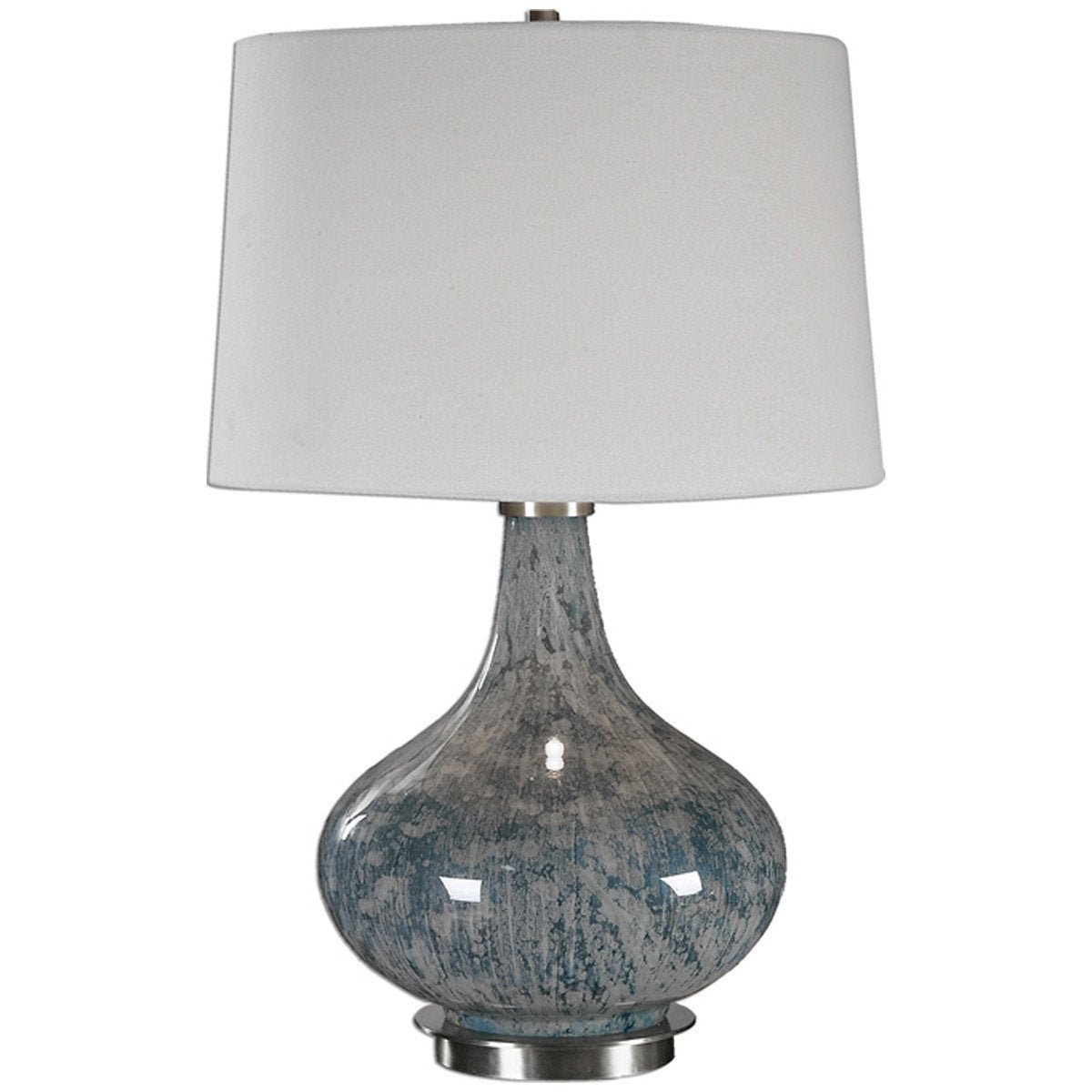 Uttermost Celinda Blue Gray Glass Lamp