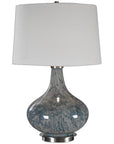 Uttermost Celinda Blue Gray Glass Lamp