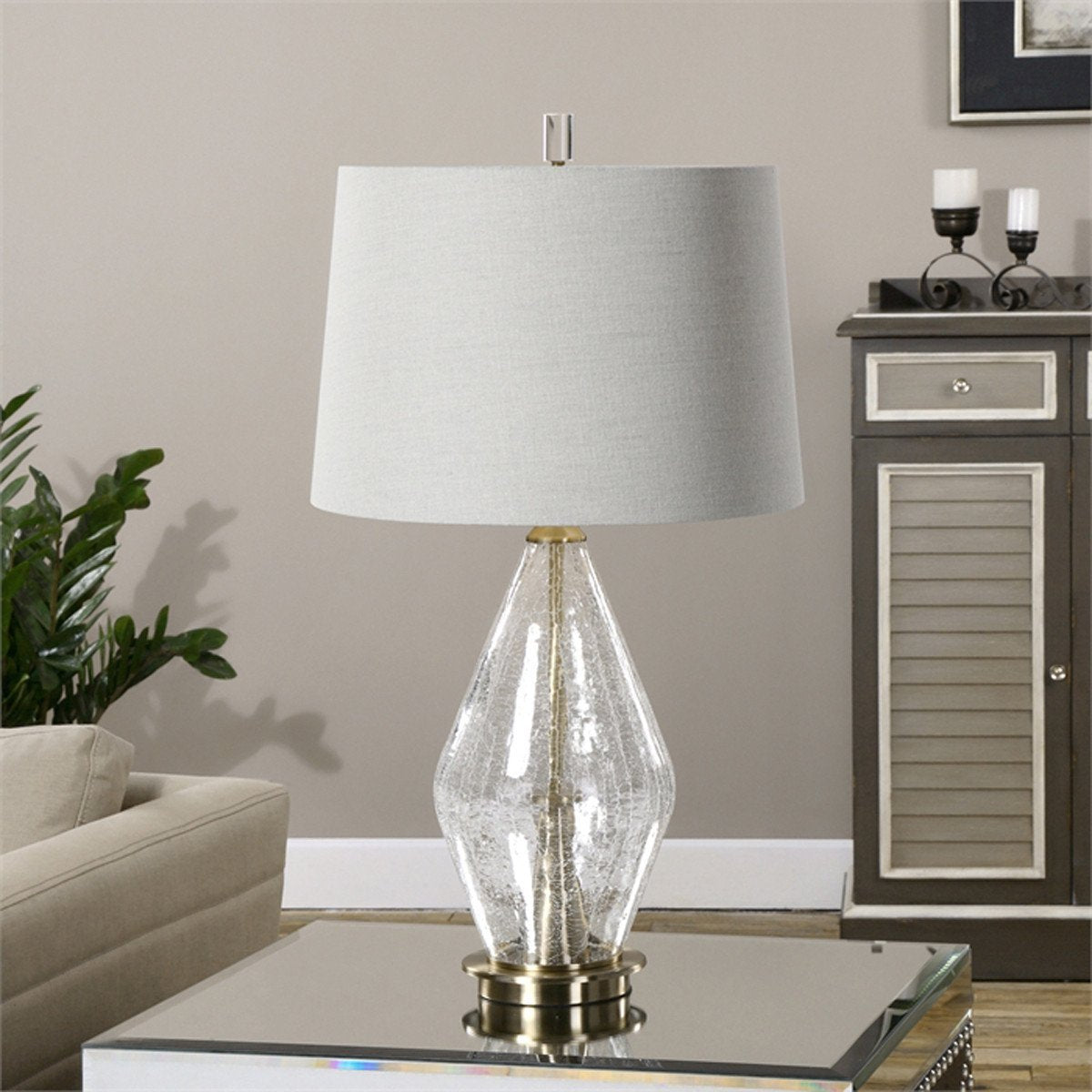 Uttermost Spezzano Crackled Glass Lamp