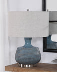 Uttermost Hearst Blue Glaze Table Lamp