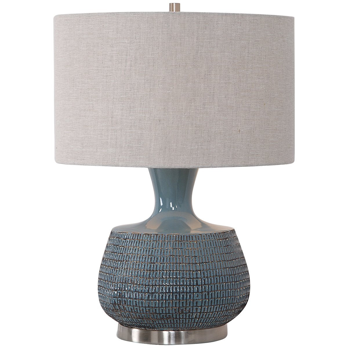 Uttermost Hearst Blue Glaze Table Lamp