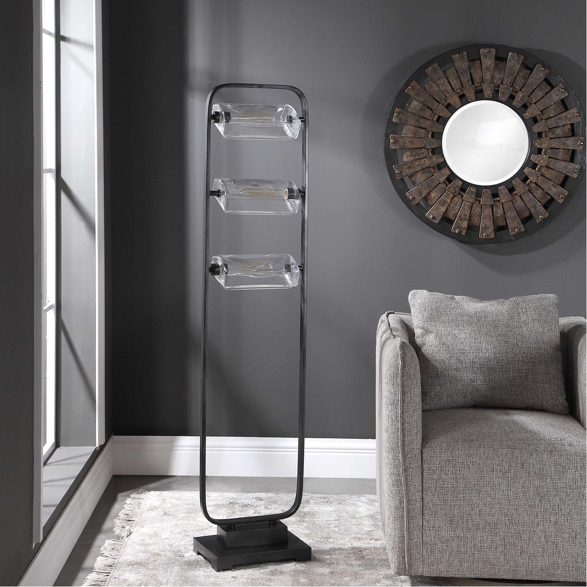 Uttermost Pilato Industrial Floor Lamp