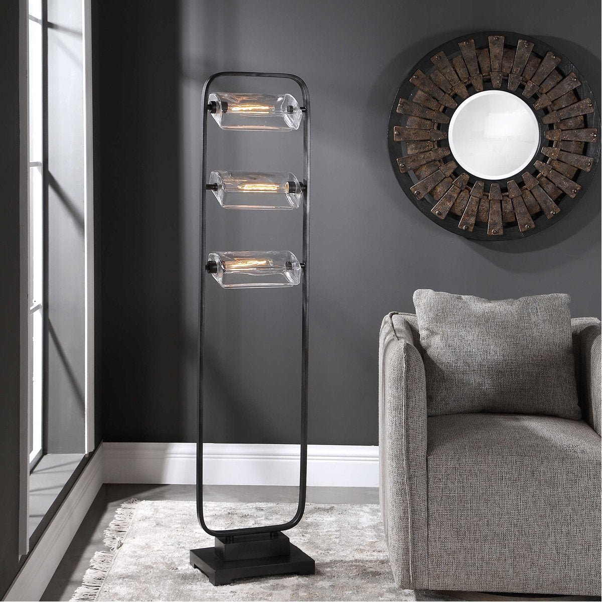 Uttermost Pilato Industrial Floor Lamp