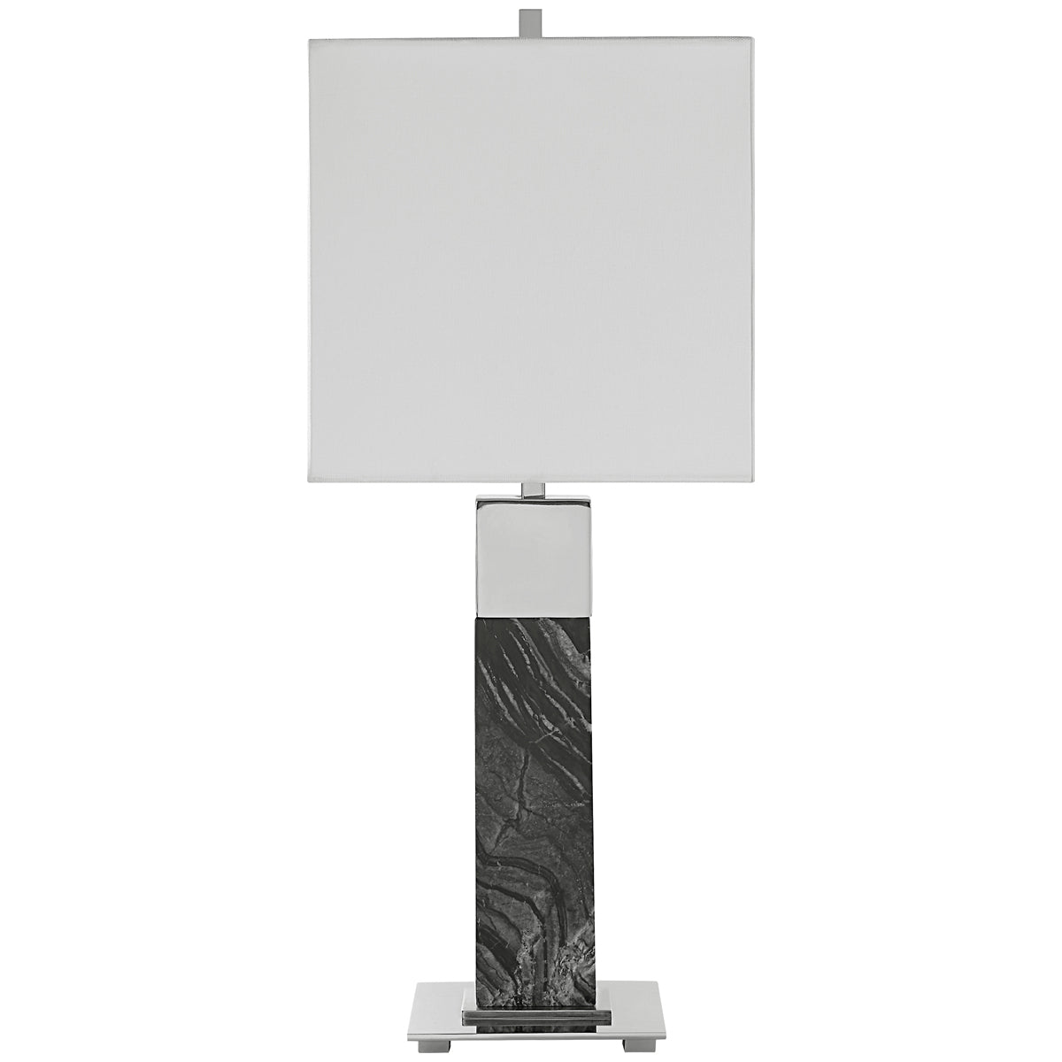 Uttermost Pilaster Black Marble Table Lamp