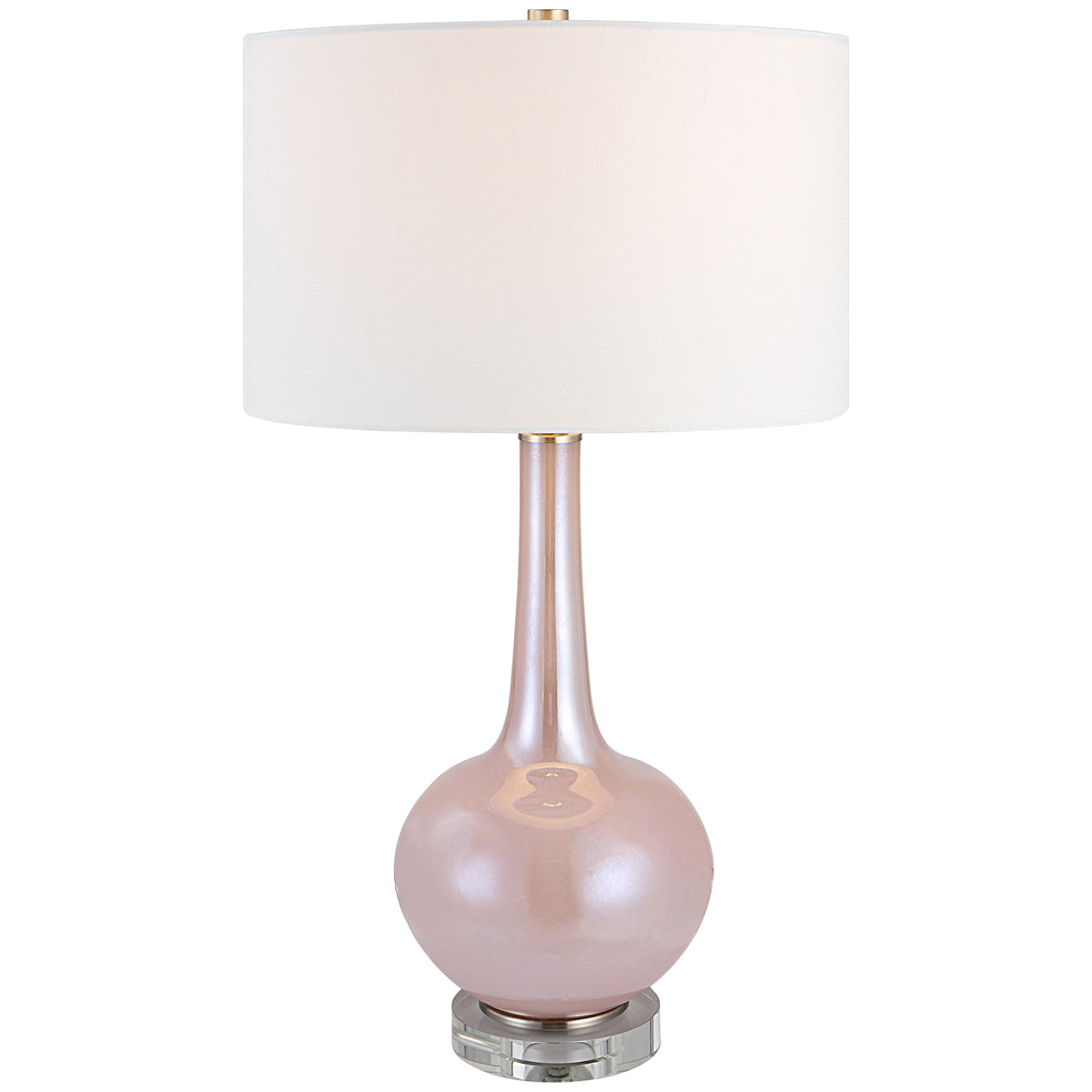 Uttermost Rosa Pink Glass Table Lamp