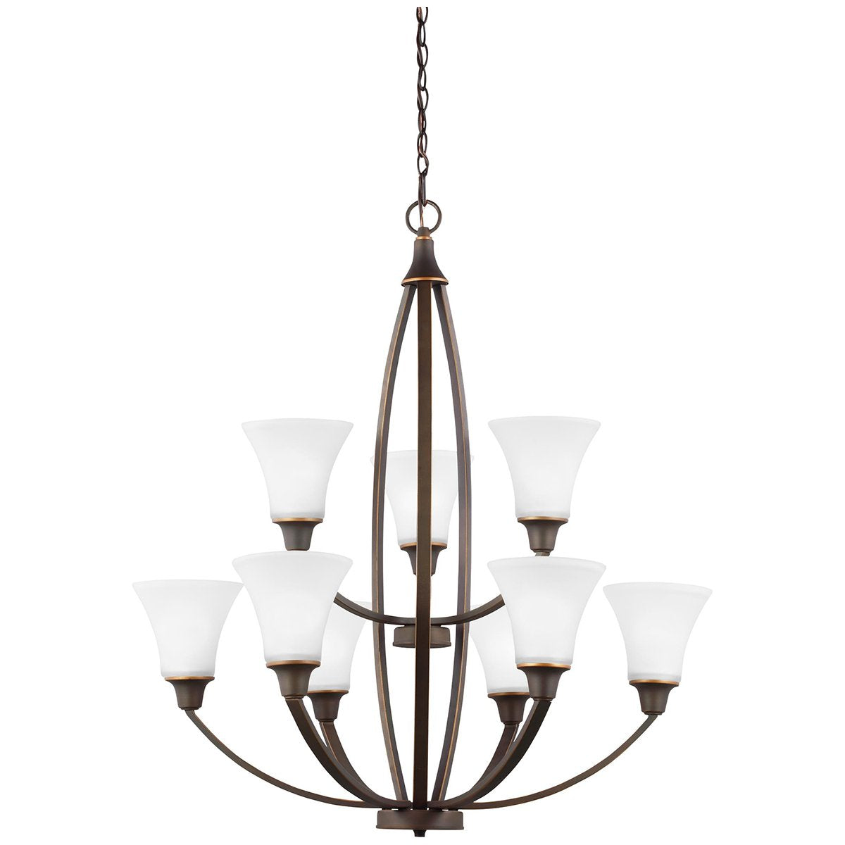 Sea Gull Lighting Metcalf Transitional Nine Lights Chandelier