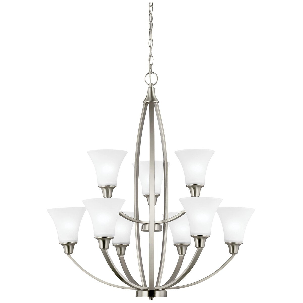 Sea Gull Lighting Metcalf Transitional Nine Lights Chandelier